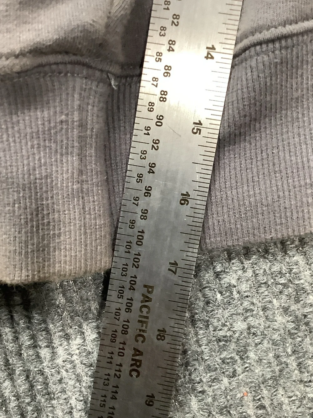 The North Face Men's Gray Crewneck Hoodie with Yellow Accent